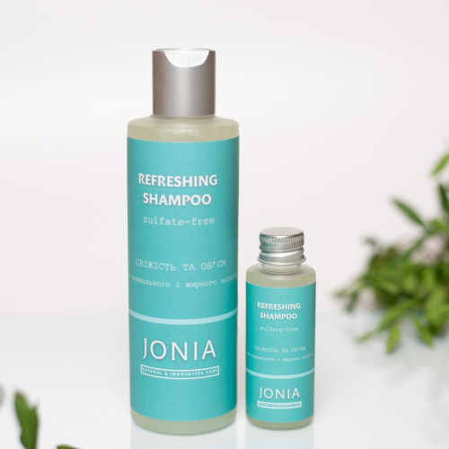 Натуральный шампунь REFRESHING с экстрактом ламинарии (очищение, питание, укрепление) 50 мл, 250 ml. Photo 3